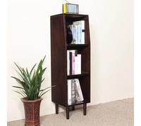 TT-YEC Étagère De Rangement Et D'exposition À 3 Niveaux sur Pied, Meuble De Rangement pour Disques Vinyles en Bois Massif, Étagère De Rangement pour DVD/CD À Domicile, Couleur Bronze