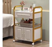 TT-YEC Étagère De Rangement Pour Outils De Coiffure, Chariot De Beauté Mobile À Roulettes, Armoire De Rangement Multifonctionnelle Avec Tiroirs Et Portes Vitrées,K