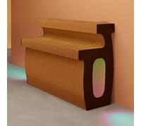 TT-YEC Grands Présentoirs, Tables D'exposition Pliantes À Double Niveau avec Éclairage LED Et Panneaux Acryliques, Présentoirs Extensibles, Rayonnages De Rangement Portables,Brown a