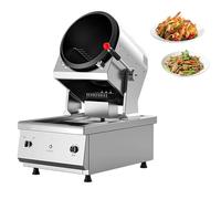 TT-YEC Machine De Cuisson Automatique De Comptoir en Acier Inoxydable, Cuisinière À Gaz, Robot Culinaire Multifonctionnel d'une Capacité De 1,5 À 15 L, Wok Ménager,15l a Wok Capacity
