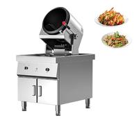 TT-YEC Machine De Cuisson Automatique De Comptoir en Acier Inoxydable, Cuisinière À Gaz, Robot Culinaire Multifonctionnel d'une Capacité De 1,5 À 15 L, Wok Ménager,15l b Wok Capacity