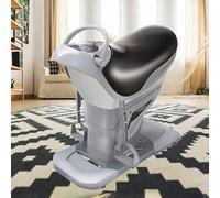 TT-YEC Machine D'équitation Électrique Portable, 200W Machine De Fitness De Monte-Cheval en 3D À 200W avec Écran LCD, Paramètres De 20 Vitesses, Abdomen Aigne Juge Fitness Equipment,Gris