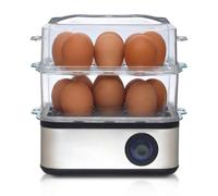 TT-YEC Petit Cuiseur À Œufs Domestique, Pouvant Cuire des Œufs Mollets/Moyens/Durs, avec Fonction Vapeur, Robot Culinaire Multifonctionnel avec Couvercle Transparent