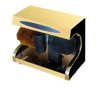 TT-YEC Petite Machine À Cirer Les Chaussures Entièrement Automatique, Brosse Électrique pour Cuir À Capteur, Appareil De Cirage Et De Nettoyage De Chaussures avec 2 Têtes De Brosse,d'or