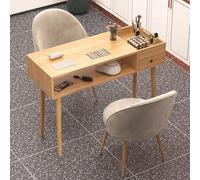 TT-YEC Table De Manucure Professionnelle, Table De Manucure Portable En Bois Massif Avec Rangement Encastré Et Tiroirs, Station De Décoration De Fournitures De Nail Art,L100cm