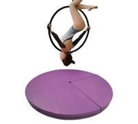 TT-YEC Tapis Antichute pour Pole Dance De 47,24 À 78,74 Pouces, Matériau en Mousse EPE De 10 Cm D'épaisseur, Tapis De Protection pour La Danse À Domicile, Surface De Danse en PU,E l120cm/47.24in
