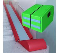 TT-YEC Toboggans pour Enfants D'intérieur Et D'extérieur, Toboggans Pliables Extra-Longs avec Poignées Antidérapantes, Jeux D'escalier pour La Maison,Vert