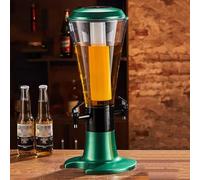 TT-YEC Tour À Bière À Double Robinet De 3 L avec Lumières LED Et Tubes À Glace Détachables, Distributeur De Boissons De Table, Fût en Polycarbonate Haute Transparence,D