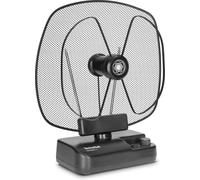 TT2 - antenne d'intérieur orientable (antenne amplificateur Large Bande de 36 DB avec Filtre LTE4 pour la réception des signaux DVB-T2, Dab+ et FM, Interrupteur d'alimentation)