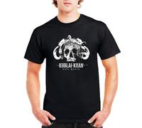 TT44TRTFxdr Kublai-Khan-TX-Essential-White-Skull-Logo-Mens-Black-T-Shirt