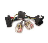 TT79-L Câble adaptateur Quadlock vers harnais ISO pour Audi avec convertisseur d'impédance haute vers basse