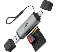 TTA-Acer Lecteur de Carte SD 3.0, SD Card Reader USB C et USB 3.0 pour SD/Micro SD/SDHC/SDXC/MMC, Compatible avec iPhone 15 Pro, MacBook Pro/Air, iPad Pro 2021, Pixel, XPS 13, etc.