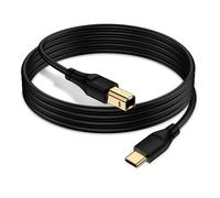 TTA-Câble USB C Imprimante 2M, Cable USB 2.0 B Mâle vers USB Type C Mâle Câble Scanner pour HP, Epson, Samsung, MacBook Pro/Air, Pad Pro, Chromebook, Laptop, Canon, Brother, Lexmark, Dell, Clavier MI
