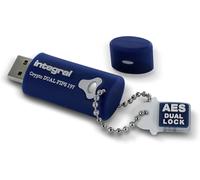 TTA-Clé USB 4go Crypto-197 256-Bit 3.0 USB Mémoire Flash Drive cryptée à double mot de passe \u2014 Certifiée FIPS 197, Design étanche XTS-AES