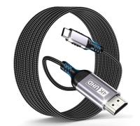 TTA-USB C HDMI Cable 1.8M,Cable HDMI a USB C 4K UHD Thunderbolt 3/4 Compatible Para iPhone 16 Pro MAX/16/15 Pro,MacBook Pro/Air,iMac,iPad Pro/Air,Samsung Galaxy S24,Huawei P40 /P30,DELL XPS Gris