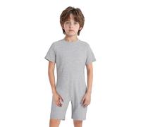 TTAO Combinaison de Soin Unisexe Garçon Grenouillère Pour Patients Handicapés Pyjama de Santé 100% Coton avec Fermeture Eclair Dans le Dos Tenue Adaptée 3-16 Ans Gris 9-10 ans