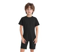 TTAO Combinaison de Soin Unisexe Garçon Grenouillère Pour Patients Handicapés Pyjama de Santé 100% Coton avec Fermeture Eclair Dans le Dos Tenue Adaptée 3-16 Ans Noir 11-12 ans