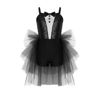 TTAO Fille Costume Magicienne Pour Filles Robe De Magicien Spectacle Cirque Noir 15-16 ans