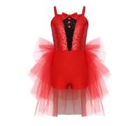 TTAO Fille Costume Magicienne Pour Filles Robe De Magicien Spectacle Cirque Rouge 15-16 ans