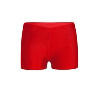 TTAO Shorts de Ballet Danse Justaucorps Gymnastique Moulant Yoga sous-Vêtement de Sport Pantalon Court pour Fitness Running Enfant Fille 2-16 Ans Q Rouge 14 Ans