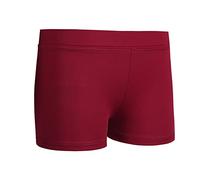 TTAO Shorts de Ballet Danse Justaucorps Gymnastique Moulant Yoga sous-Vêtement de Sport Pantalon Court pour Fitness Running Enfant Fille 2-16 Ans Bordeaux 16 Ans
