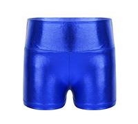 TTAO Shorts de Ballet Danse Justaucorps Gymnastique Moulant Yoga sous-Vêtement de Sport Pantalon Court pour Fitness Running Enfant Fille 2-16 Ans Bleu Royal B 7-8 Ans