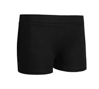 TTAO Shorts de Ballet Danse Justaucorps Gymnastique Moulant Yoga sous-Vêtement de Sport Pantalon Court pour Fitness Running Enfant Fille 2-16 Ans Noir 12 Ans