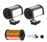 TTARTISAN 2 Pcs Mini lumière LED, 3000K/4500K/6000K CRI95+, Petite Lampe LED Rechargeable pour Appareil Photo avec réglage de 0 à 180 degrés pour Le Streaming en Direct, Vlog, Photographie