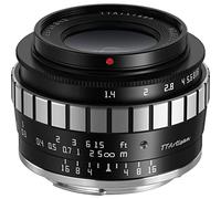 TTARTISAN 23 mm F1.4 Objectif grand angle F1.4 APS-C pour caméras M43 EPM1 EPM2 EPL1 EPL2 E-P1 E-M1 E-M5 E-M10 E-M10II E-M10IIl Pen-F G7 GH4 GH5 et plus (Argent)