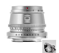 TTArtisan 35 mm F1.4 Objectif appareil photo APS-C MF compatible avec les appareils photo E-Mount A5000 A6400 A6500 A6600 NEX A7 A7I A7R A7RIV A7S A7SI A7SII A9 et plus encore. (argent)