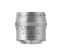 TTARTISAN 50mm F1.2 Silver APS-C Large Aperture Manual Focus Fixed Lens Compatible with M43 Mount Camera （Silver）
