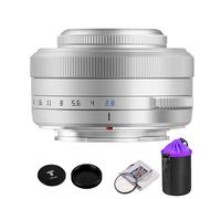 Ttartisan AF 27Mm F2.8 Aps-C Frame Lens Ultra-Compact Pancake Lens for Fuji X Mount Cameras for Fujifilm Xs10 X-E4 X-T10 X-T20 X-T3 X-T4 X-T100 X-T200 X-T30 X-Pro1 X-Pro2 X-Pro3 X-E1-Silver