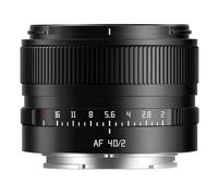 TTARTISAN AF 40 mm F2 pour Sony E-Mount, objectif autofocus plein cadre pour appareils photo Sony A5000 A5100 A6000 A6100 A6300 A6400 A6500 A6600 (Noir)