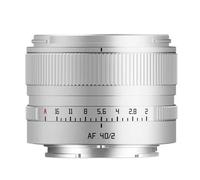 TTArtisan Autofocus Objectif 40 mm F2.0 Corps métallique Compatible avec Monture Sony E (Cadre Complet) - Argent