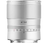 TTARTISAN AF 75 mm F2 Objectif plein format pour Nikon Z, autofocus grande ouverture avec anneau de diaphragme encliqué, compatible avec les appareils photo Nikon Z Mount (argent)