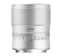 TTArtisan AF 75 mm F2 Objectif portrait plein format Grande ouverture Objectif autofocus léger STM AF pour appareils photo sans miroir Z5 Z6 Z7 Z6II Z6III Z7I Z9 Z8 ZF Z50 ZFC Z30 Argenté