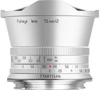 TTARTISAN APS-C Objectif fisheye 7,5 mm F2, grand angle 180°, grande ouverture F2 avec anneau de verrouillage, compatible avec les appareils photo Canon RF R7, R10, R50, R100