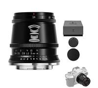 TTArtisan Objectif 17 mm F1.4 APS-C avec mise au point manuelle, compatible avec les appareils photo MacroM43 Mount EPM EPL E-P E-M Pen-F G GF GX GM GH (Noir)