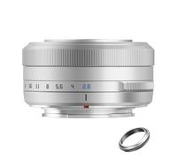 TTARTISAN Objectif AF 27 mm F2.8 Fuji X Autofocus, APS-C Ultra Compact Pancake Corps entièrement en métal avec anneau d'ouverture cliqué pour appareils photo Fujifilm X Mount (argent)