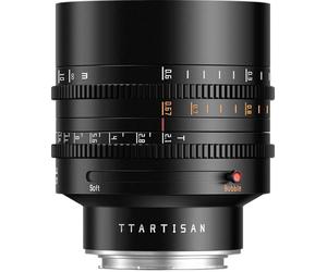 TTARTISAN Objectif Cine T2.1 de 85 mm, mise au point manuelle Bubble & Soft Dual Bokeh, ouverture DeClick, compatible avec les appareils photo à monture L