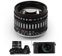 TTARTISAN Objectif F0.95 35 mm pour appareils photo Sony E-ount APS-C MF Bokeh Monster Eye of Night Objectif pour appareils photo sans miroir A5000 NEX-3 A7 A7II A9 et plus