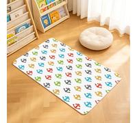 TTBAoDAoY Tapis de Porte Paillasson 40x60cm Interieur et Extérieur Antidérapant Absorbant, Ancre, Vie Marine colorée, icônes Graphiques Style rétro, Motif Mignon pour Enfants