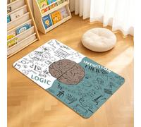 TTBAoDAoY Tapis de Porte Paillasson 40x60cm Interieur et Extérieur Antidérapant Absorbant, Concept vectoriel de l'idée du Cerveau créatif Fonctions des hémisphères Gauche et Droit du Cerveau Humain