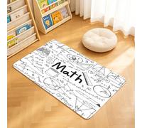 TTBAoDAoY Tapis de Porte Paillasson 40x60cm Interieur et Extérieur Antidérapant Absorbant, Contexte mathématique éducatif Noir et Blanc