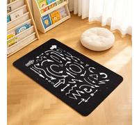 TTBAoDAoY Tapis de Porte Paillasson 40x60cm Interieur et Extérieur Antidérapant Absorbant, Ensemble d'icônes de flèches dessinées à la Main sur Tableau Noir - Arrière-Plan
