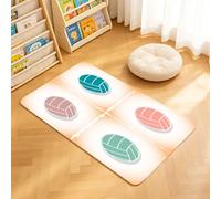 TTBAoDAoY Tapis de Porte Paillasson 40x60cm Interieur et Extérieur Antidérapant Absorbant, Ensemble de Quatre icônes de Volleyball aux Couleurs Pastel