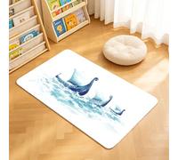 TTBAoDAoY Tapis de Porte Paillasson 40x60cm Interieur et Extérieur Antidérapant Absorbant, Flotte de drakkars Vikings naviguant sur Les Vagues déchaînées de l'océan