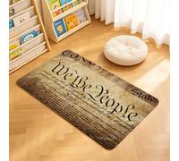 TTBAoDAoY Tapis de Porte Paillasson 40x60cm Interieur et Extérieur Antidérapant Absorbant, Gros Plan d'un Ancien Manuscrit de la Constitution américaine Historique