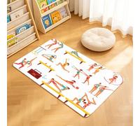 TTBAoDAoY Tapis de Porte Paillasson 40x60cm Interieur et Extérieur Antidérapant Absorbant, Gymnaste exécutant Divers mouvements Sportifs