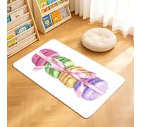TTBAoDAoY Tapis de Porte Paillasson 40x60cm Interieur et Extérieur Antidérapant Absorbant, Pile de Macarons français colorés dessinée à l'aquarelle à la Main